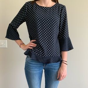 Talbots Polka Dot Blouse